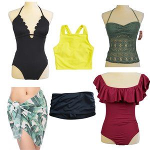 Small Swimsuit Bundle Bathing Suit Lot Tankini One Piece Coverup Bikini Sporty